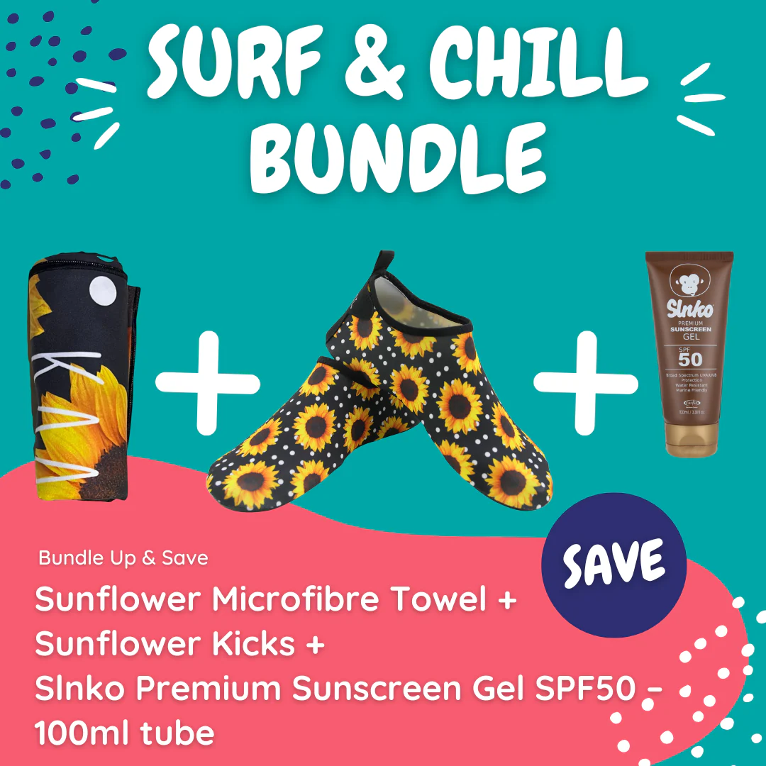Sunflowers Surf & Chill Bundle (with Gel Tube Sunscreen)